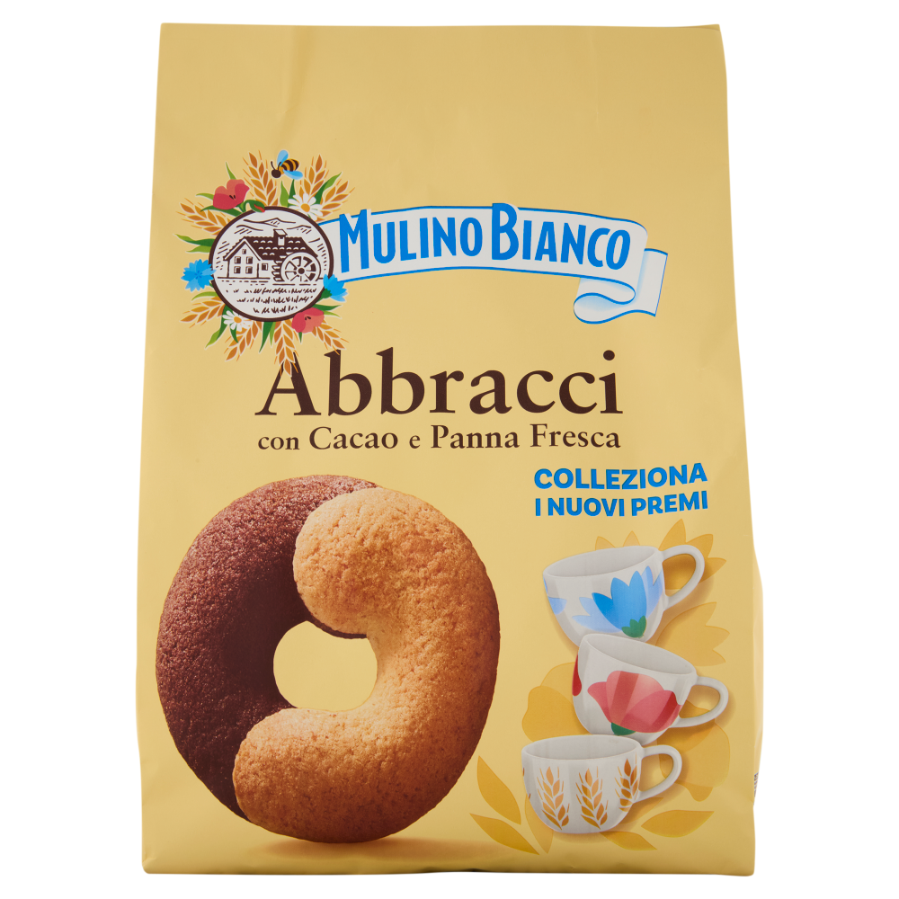 Mulino Bianco Abbracci Biscotti con Cacao e Panna Fresca 700g