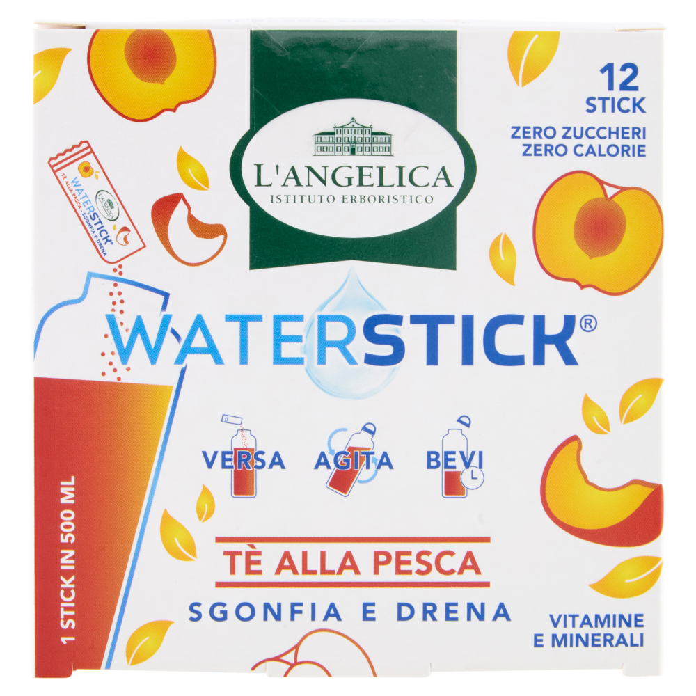 L'Angelica Waterstick Tè alla Pesca Sgonfia e Drena 12 x 2 g