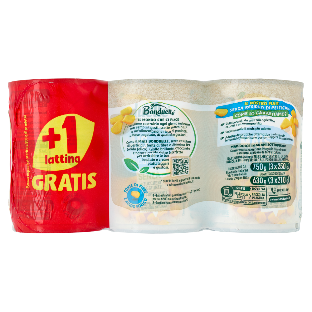 Bonduelle Mais 2 + 1 Gratis x 250 g