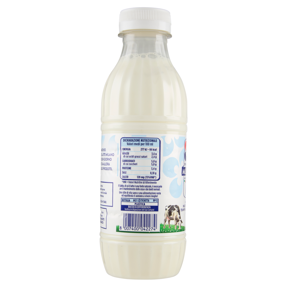 Centrale del Latte Milano Intero Pastorizzato a Temperatura Elevata 0,5 L