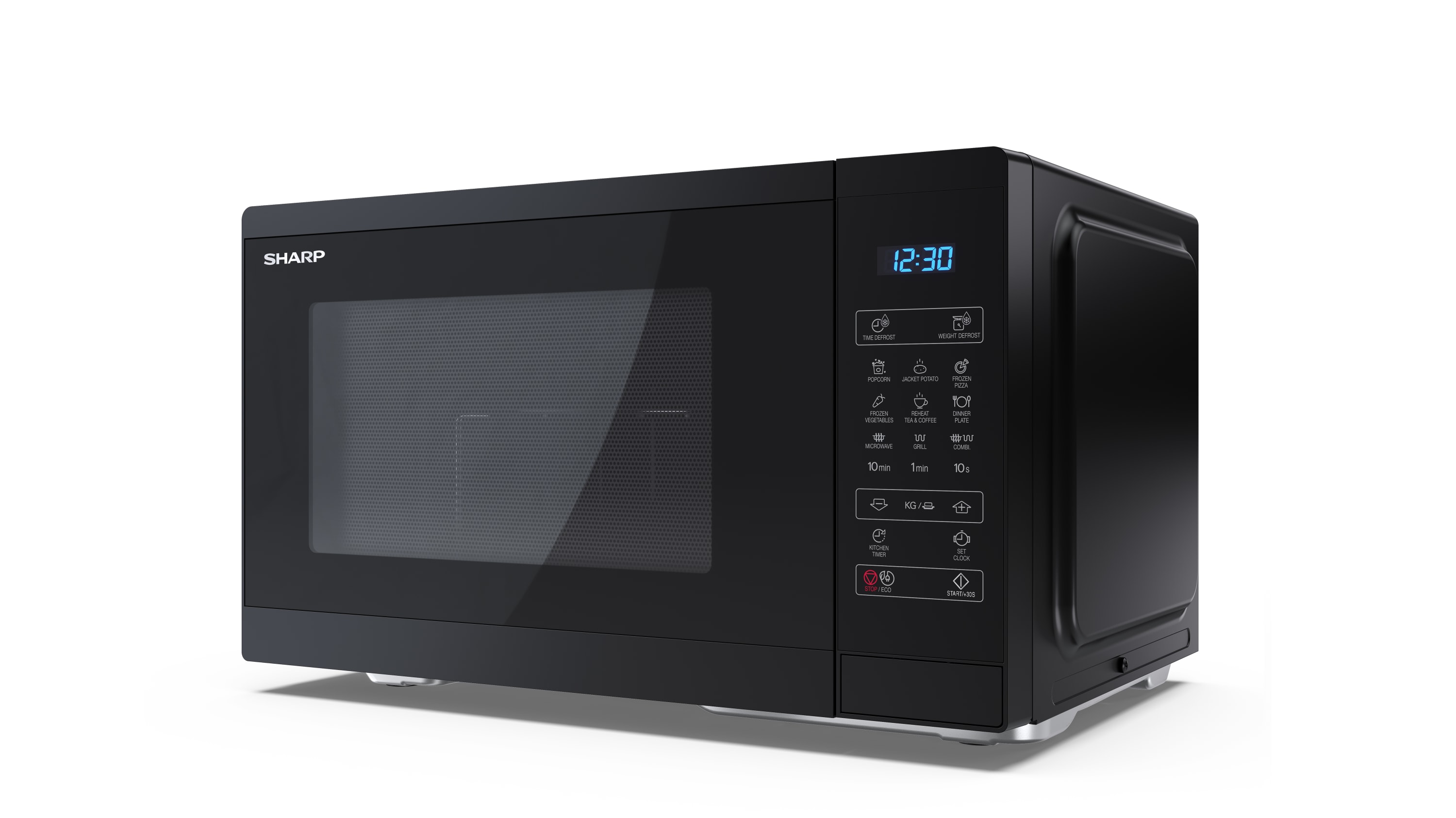 Sharp YC-MG252AE-B forno a microonde Nero Microonde con grill Superficie piana 25 L 900 W