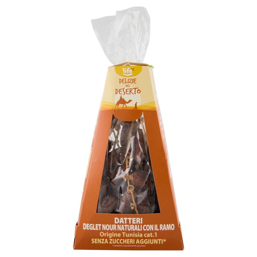 life Delizie del Deserto Datteri Deglet Nour Naturali con il Ramo 500 g