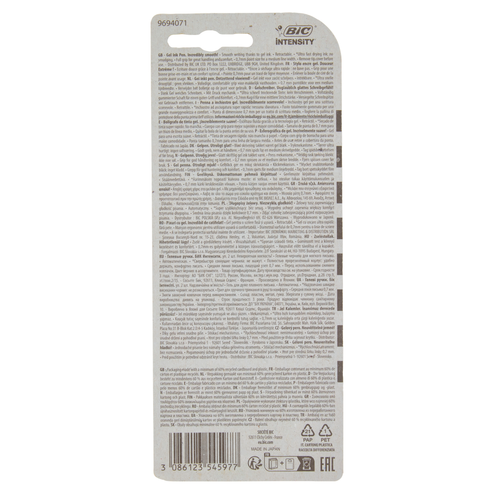 Bic Intensity Quick Dry Penne Gel, Colori Assortiti, 2 pezzi