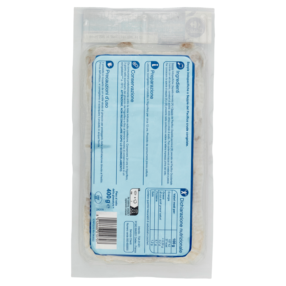 Carrefour Classic Seppie* Pulite Congelato 400 g