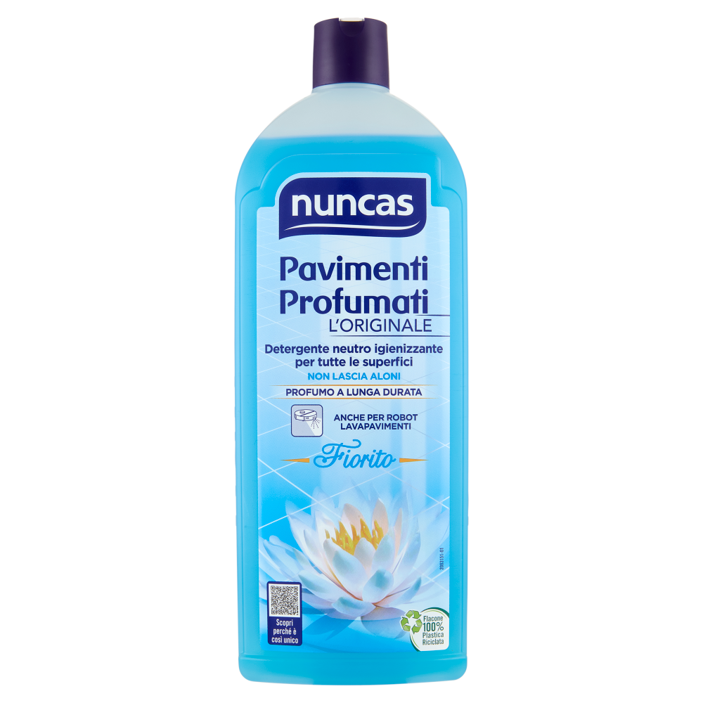 nuncas Pavimenti Profumati Detergente neutro igienizzante per tutte le superfici Fiorito 1 l