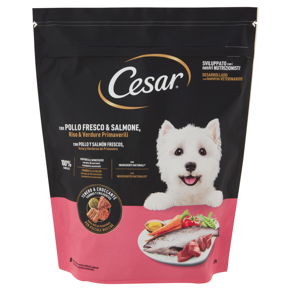 Cesar Cibo Secco Cani Pollo Salmone Verdure 800 g