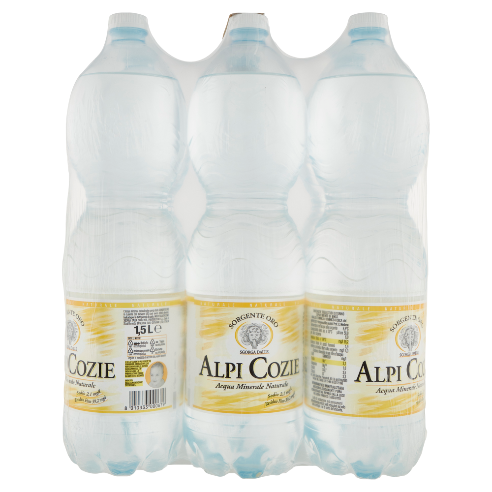 Alpi Cozie Sorgente Oro Naturale 6 x 1,5 L