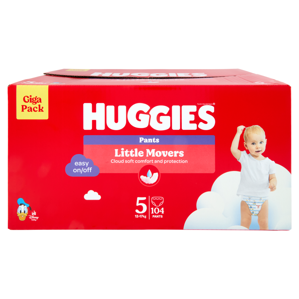 Huggies Little Movers Pants 5 12-17 Kg 104 pz