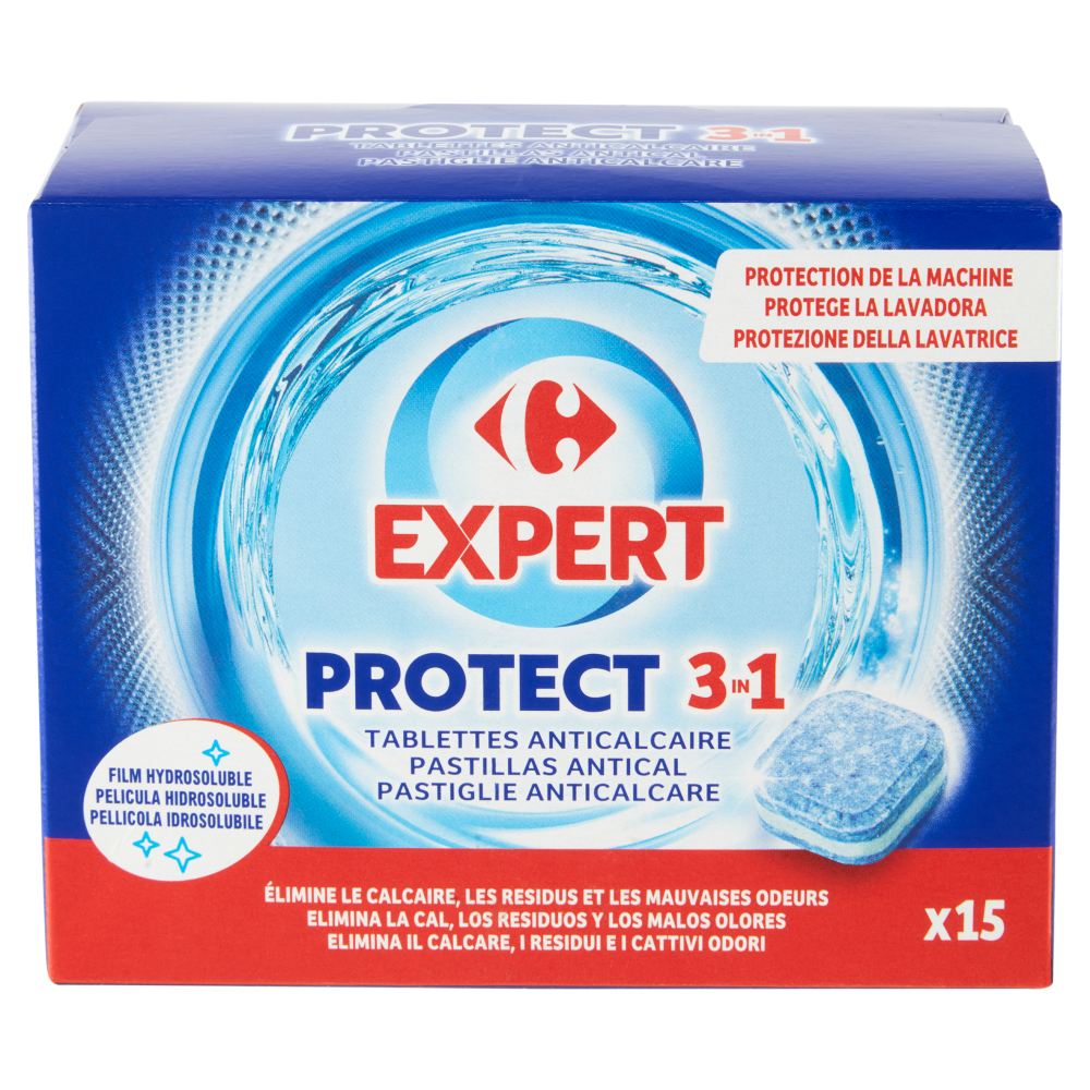 Carrefour Expert Protect 3in1 Pastiglie Anticalcare 15 pz