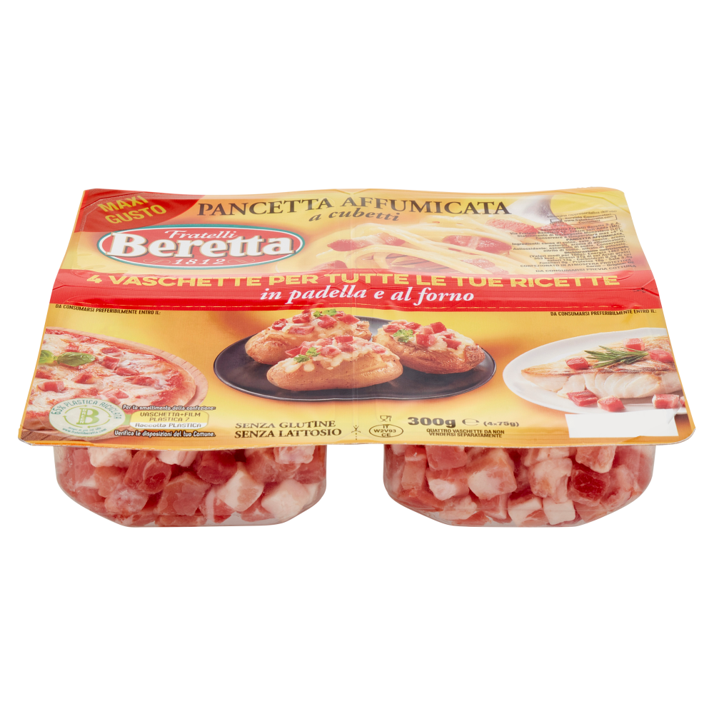 Fratelli Beretta Pancetta Affumicata a cubetti 4 x 75 g Carrefour