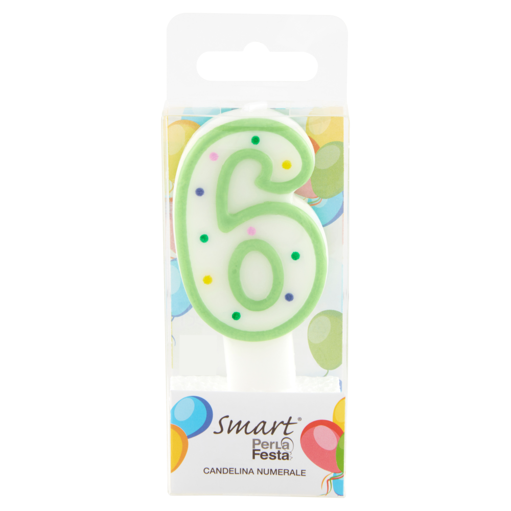 Smart PerLa Festa Candelina Numerale 6 1 pz