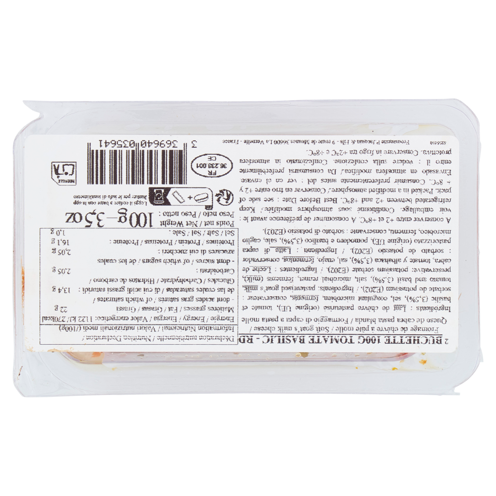 P. Jacquin & Fils Fromage de chèvre Buchette Tomate Basilic 100 g