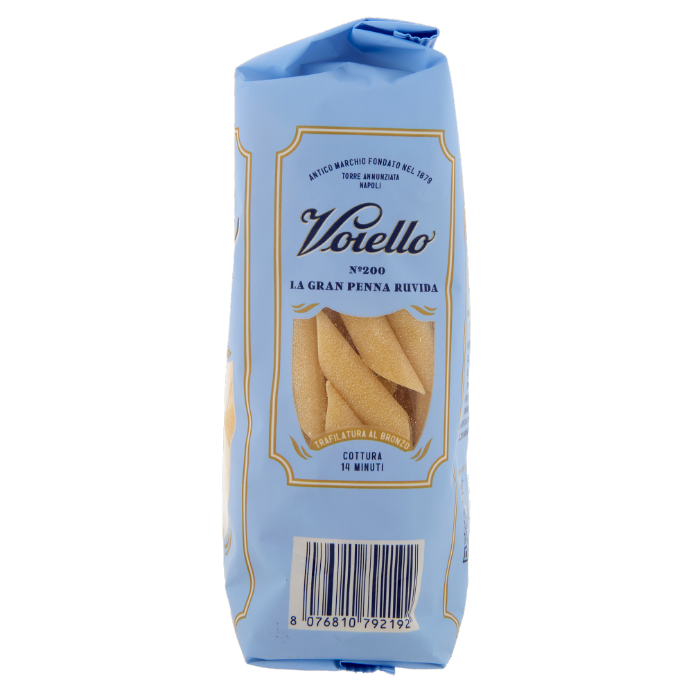 Voiello Pasta La Gran Penna Ruvida N°200 grani 100% italiani Trafilata bronzo 500g