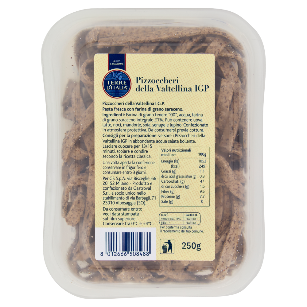Terre d'Italia Pizzoccheri della Valtellina IGP 250 g