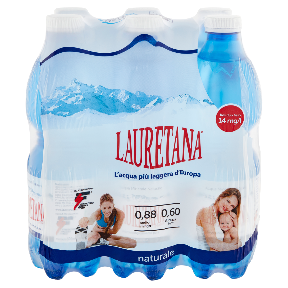 Lauretana Acqua Minerale Naturale 6 x 500 ml