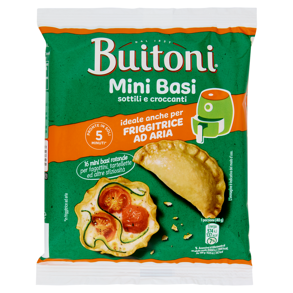 BUITONI Mini Basi Sottili e Croccanti ideali per Friggitrice ad Aria 160g