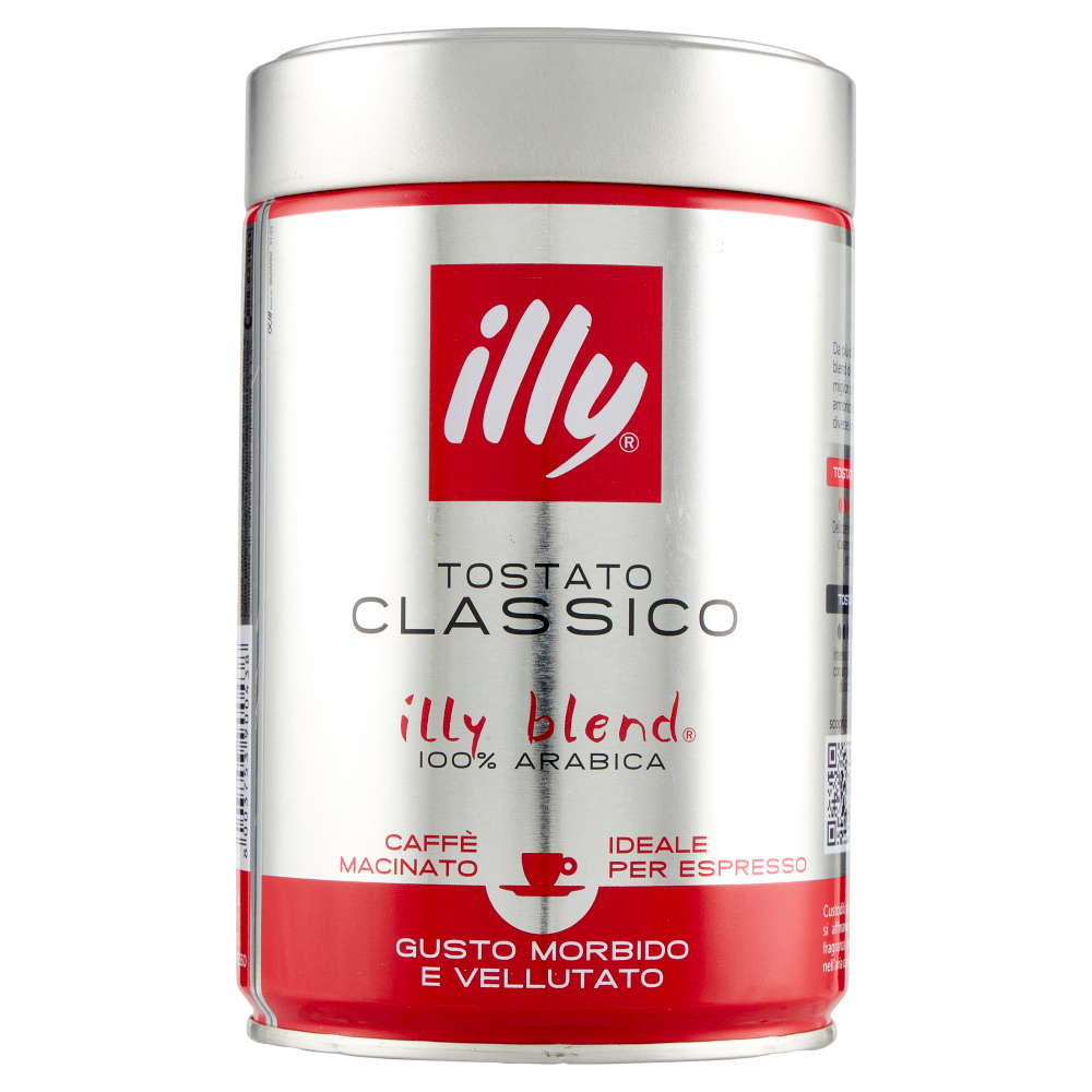 illy Tostato Classico Caffè Macinato Ideale per Espresso 250 g
