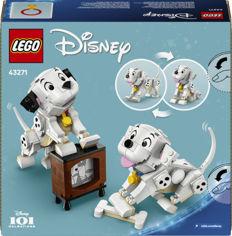 LEGO Disney ǀ 43271 Pongo e Peggy - La Carica dei Cento e Uno, Animali Giocattolo, Regalo per Bambine e Bambini da 6+ Anni
