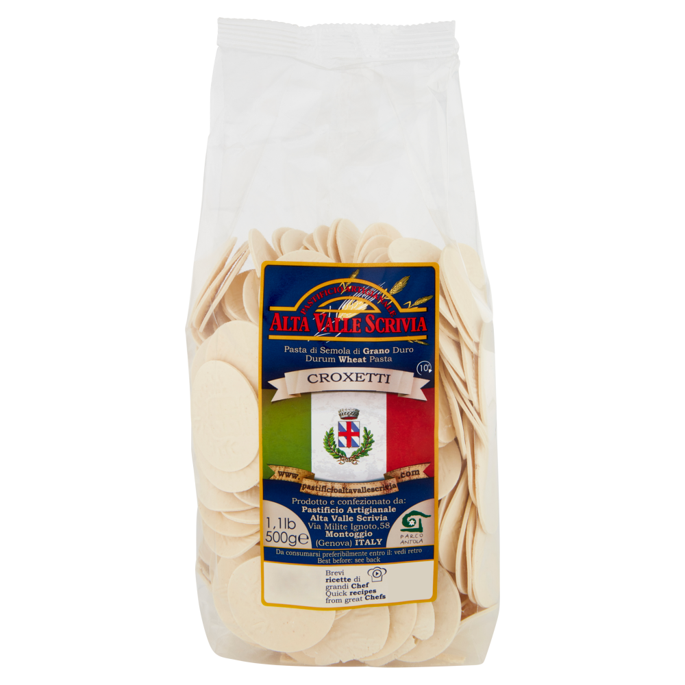 Pastificio Artigianale Alta Valle Scrivia Pasta di Semola di Grano Duro Croxetti 500 g