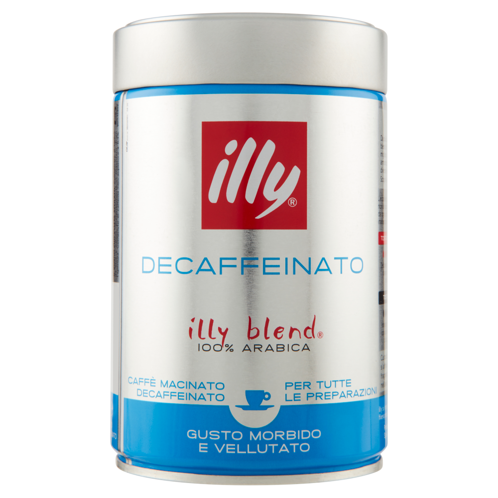 illy Decaffeinato Caffè Macinato Decaffeinato per Tutte le Preparazioni 250 g
