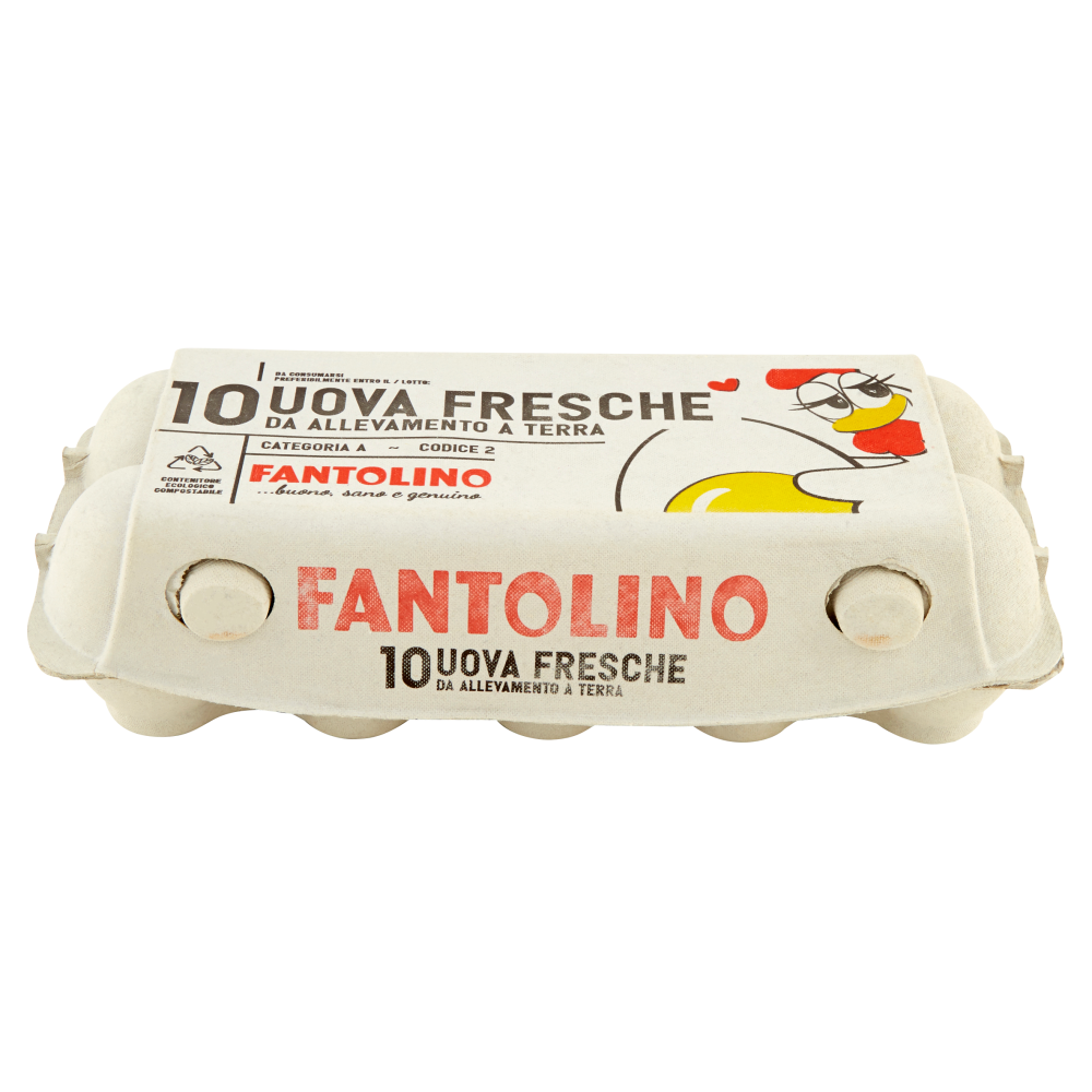 Fantolino 10 Uova Fresche da Allevamento a Terra 550 g