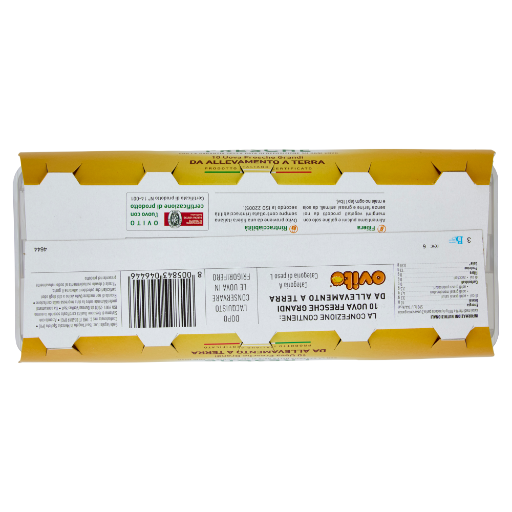 Ovito Fresche 10 Uova Fresche Grandi da Allevamento a Terra