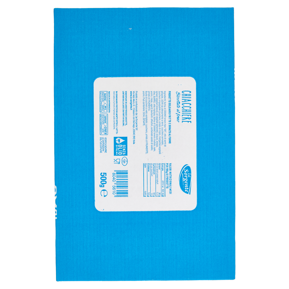 la Sorgente Chiacchiere Biscottate al forno 500 g