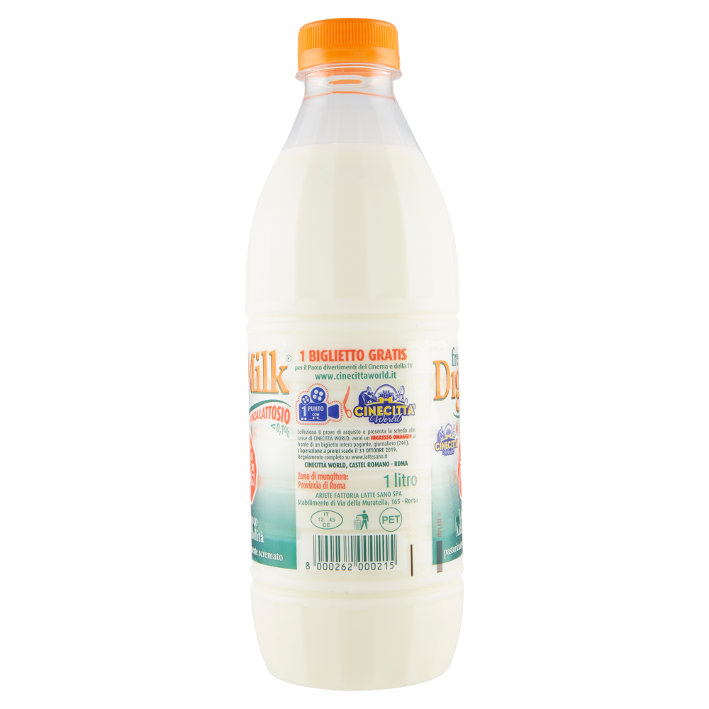 Fattoria Latte Sano fresco DigeMilk Latte Fresco Alta Digeribilit&agrave; pastorizzato parz. scremato 1 l