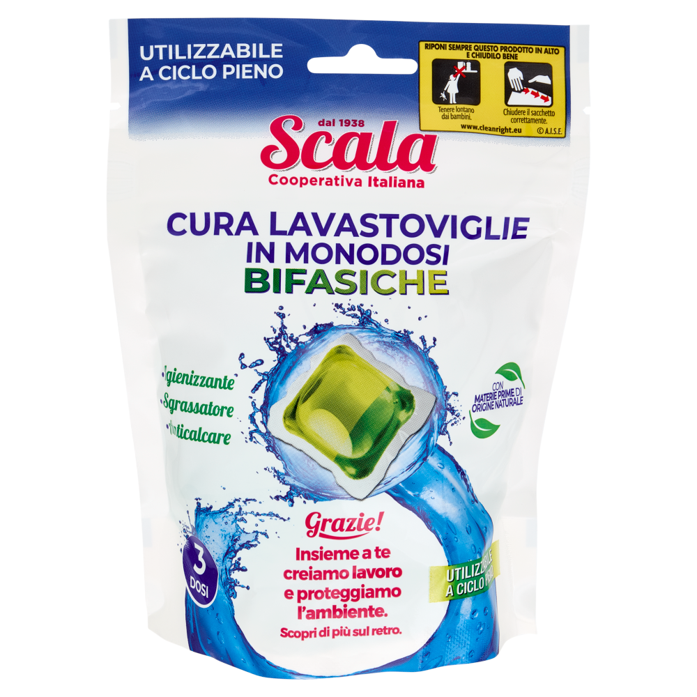 Scala Cura Lavastoviglie in Monodosi Bifasiche 3 x 25 g