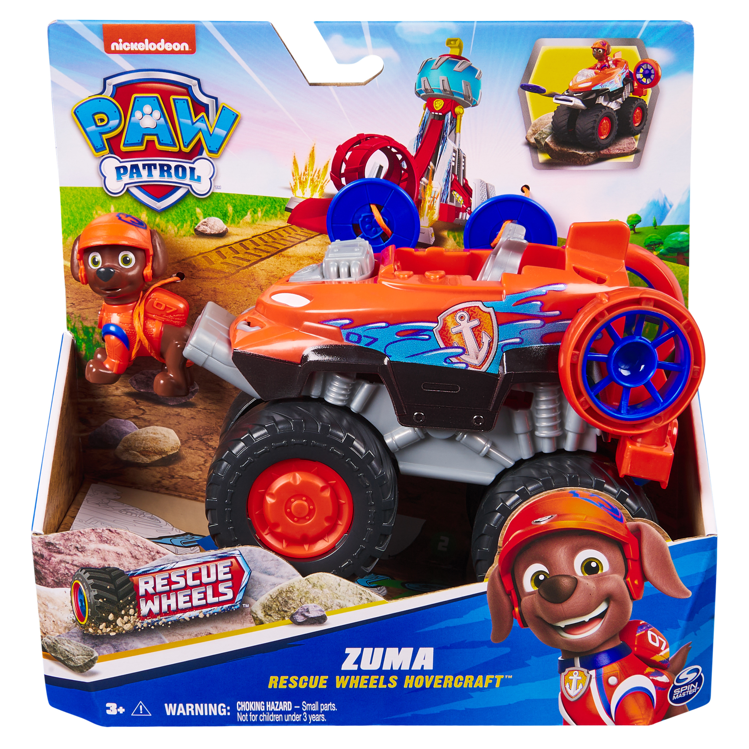 PAW Patrol : Rescue Wheels, bulldozer di Rubble, veicolo giocattolo con trasformazione e action figure collezionabile, giocattoli per bambini e bambine da 3 anni in su