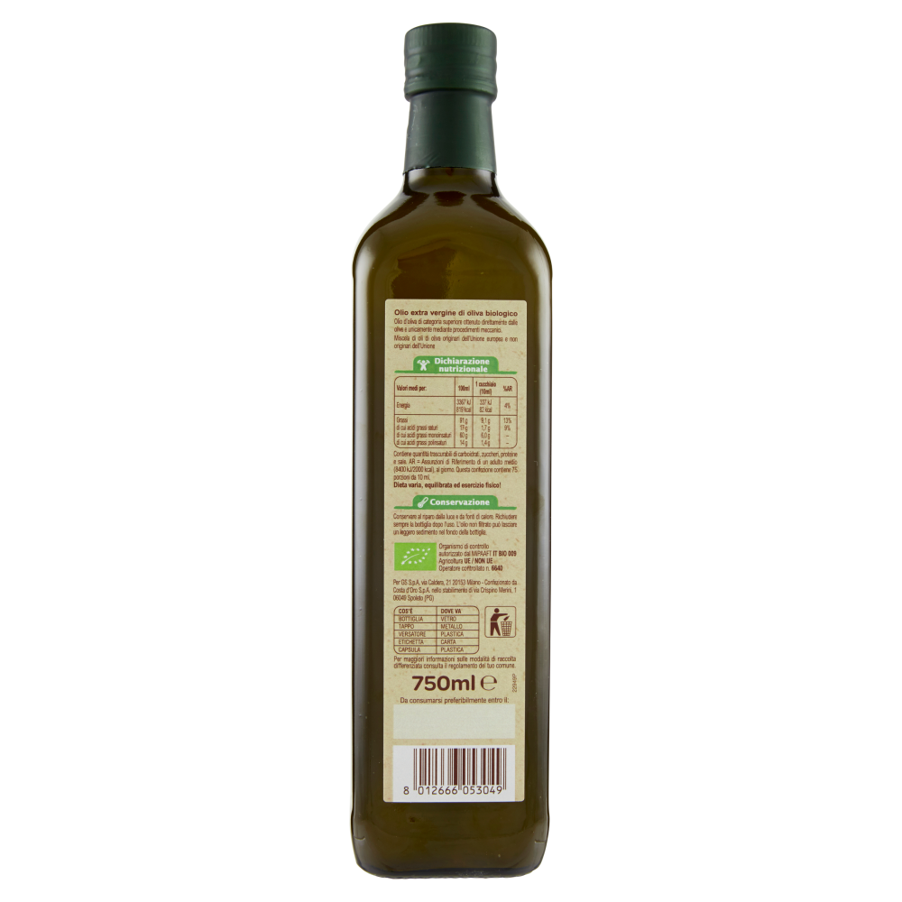 Carrefour Bio Olio extra vergine di oliva Mediterraneo 750 ml