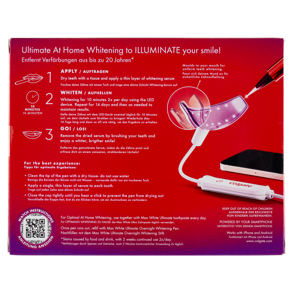 Colgate LED e siero sbiancante a casa Max White Ultimate Kit