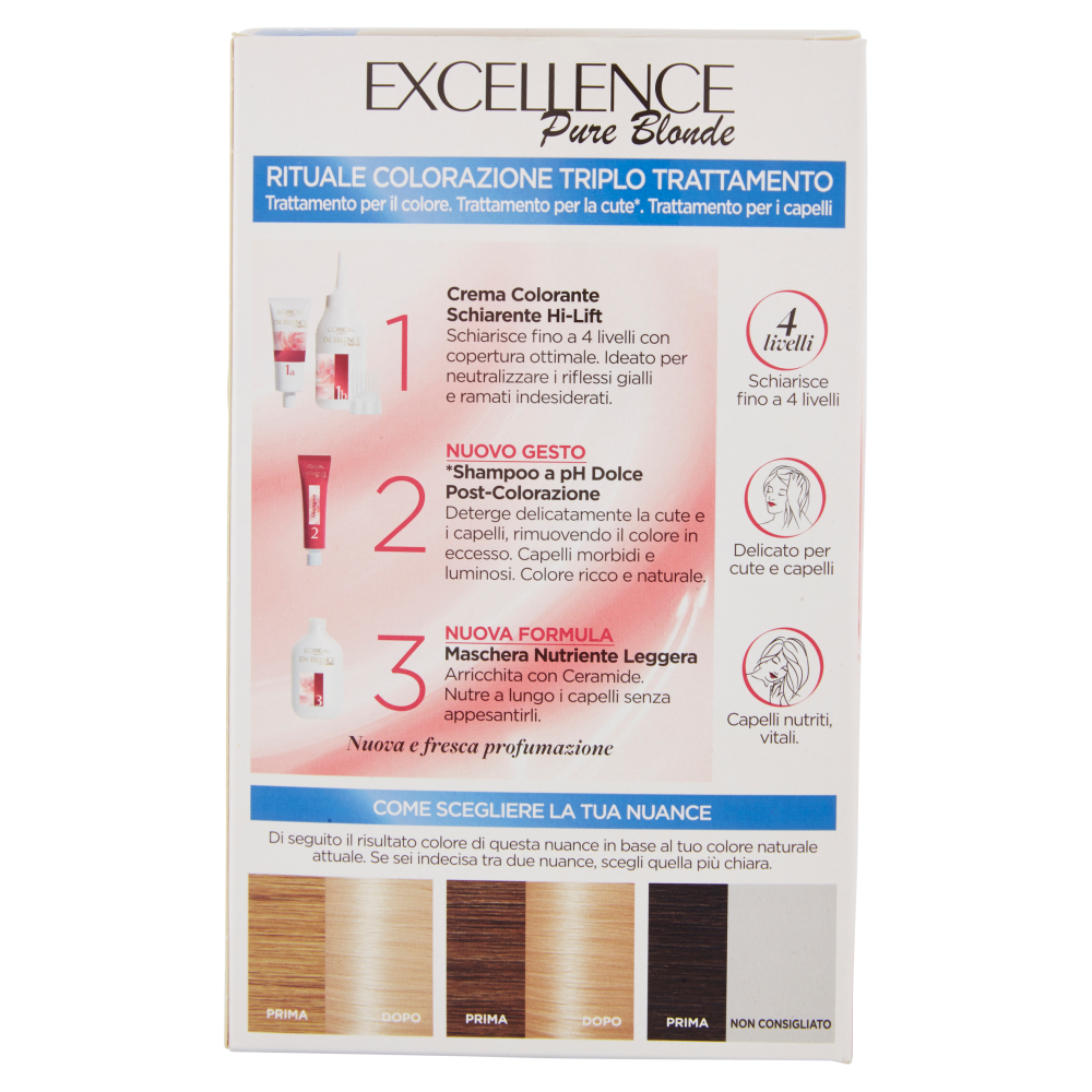 L'Oréal Paris Excellence Crema colorante triplo trattamento avanzato, 01 Biondo UltraChiaro Naturale