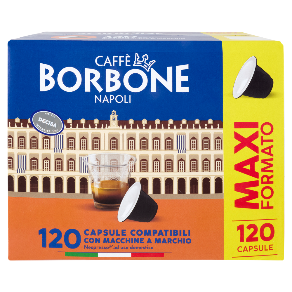Caff&egrave; Borbone Miscela Decisa Capsule Compatibili Nespresso* ad uso domestico 120 x 5 g