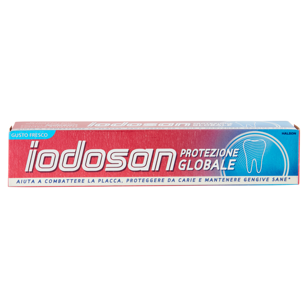Iodosan Protezione Globale dentifricio con fluoro gengive sane combatte placca e carie 75 ml