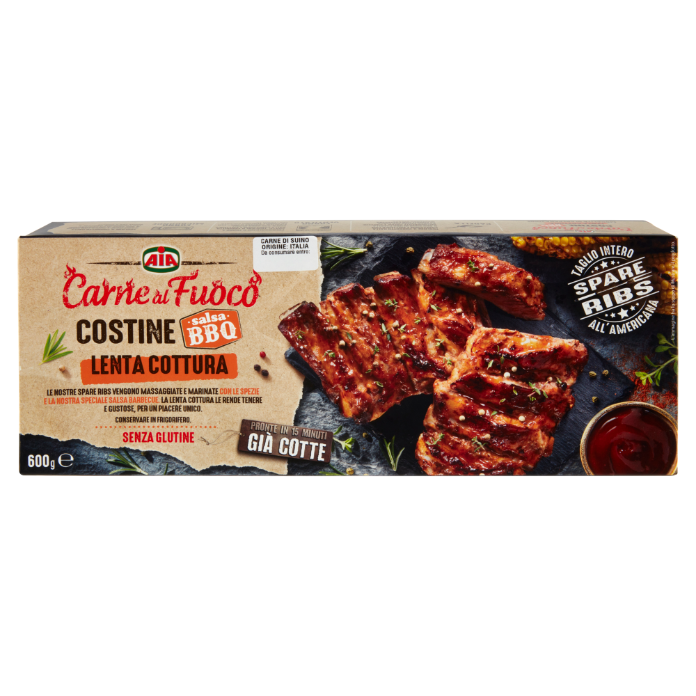 Aia Carne al Fuoco Costine salsa BBQ 600 g