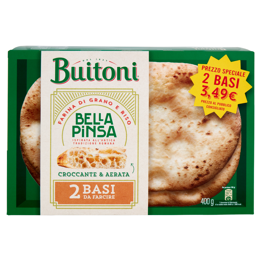 BUITONI Bella Pinsa Surgelata 2 pinse 400 g