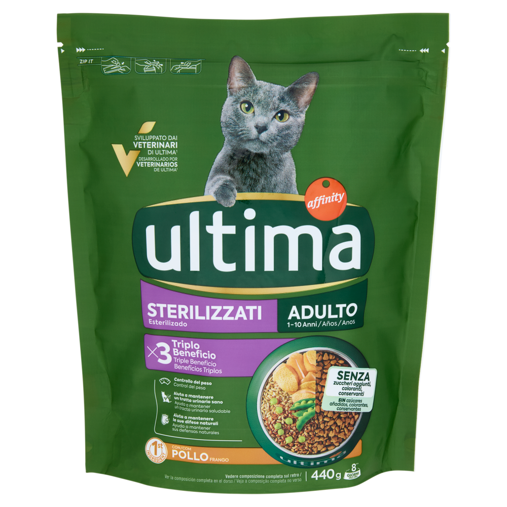 ultima Cat Sterilizzati Adulto 1-10 Anni con Pollo 440 g