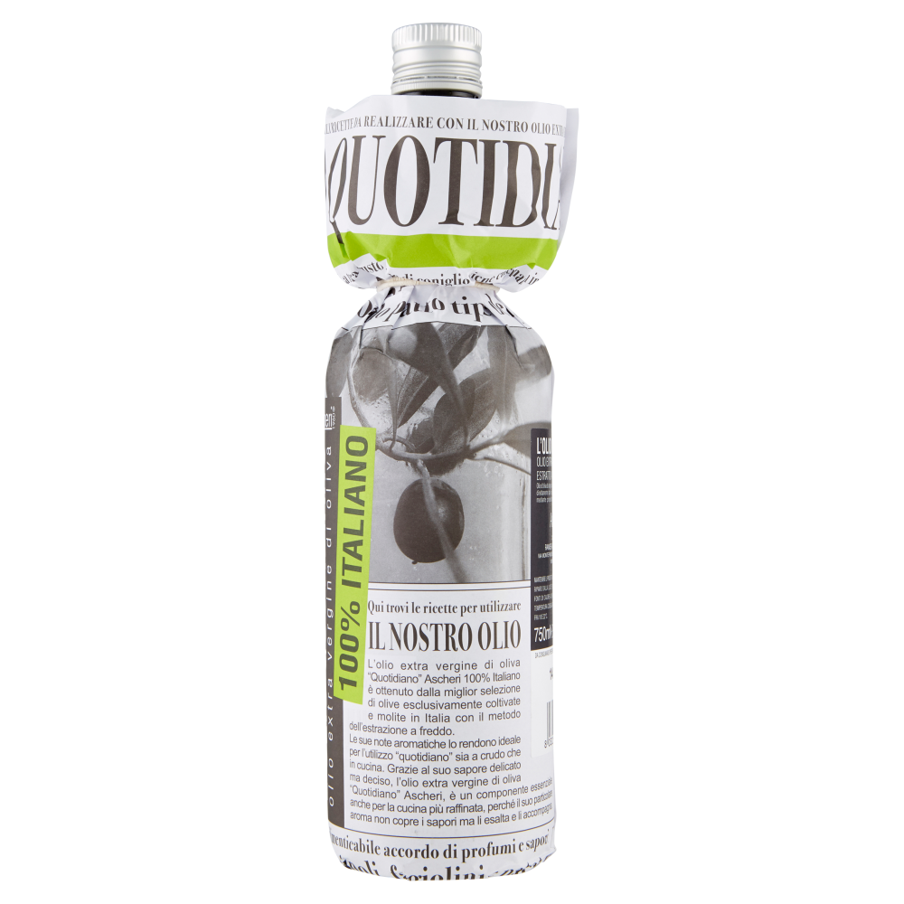 Ascheri 1960 l'Olio Quotidiano olio extra vergine di oliva 100% Italiano 750 ml