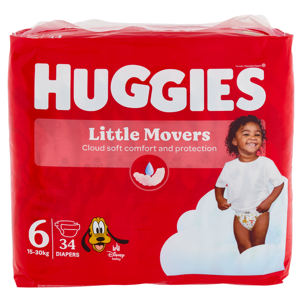 Huggies Little Movers Pannolini 6 15-30 Kg 34 pz