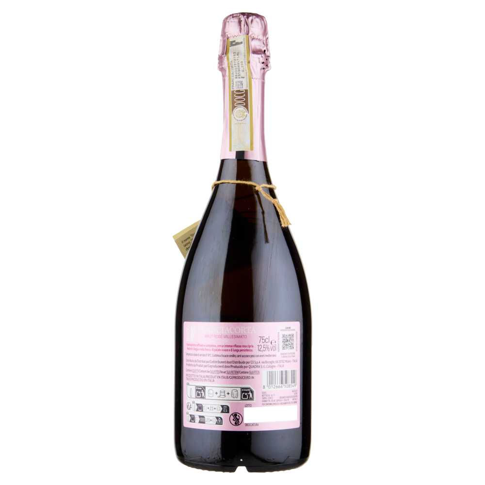 Terre d'Italia filari del Lago Franciacorta DOCG Brut Rosé Millesimato 75 cl
