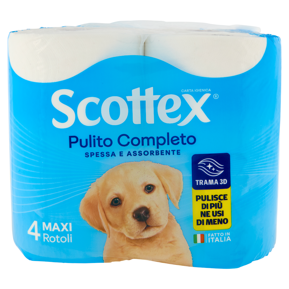 Scottex Pulito Completo Carta Igienica Maxi Rotoli 4 pz