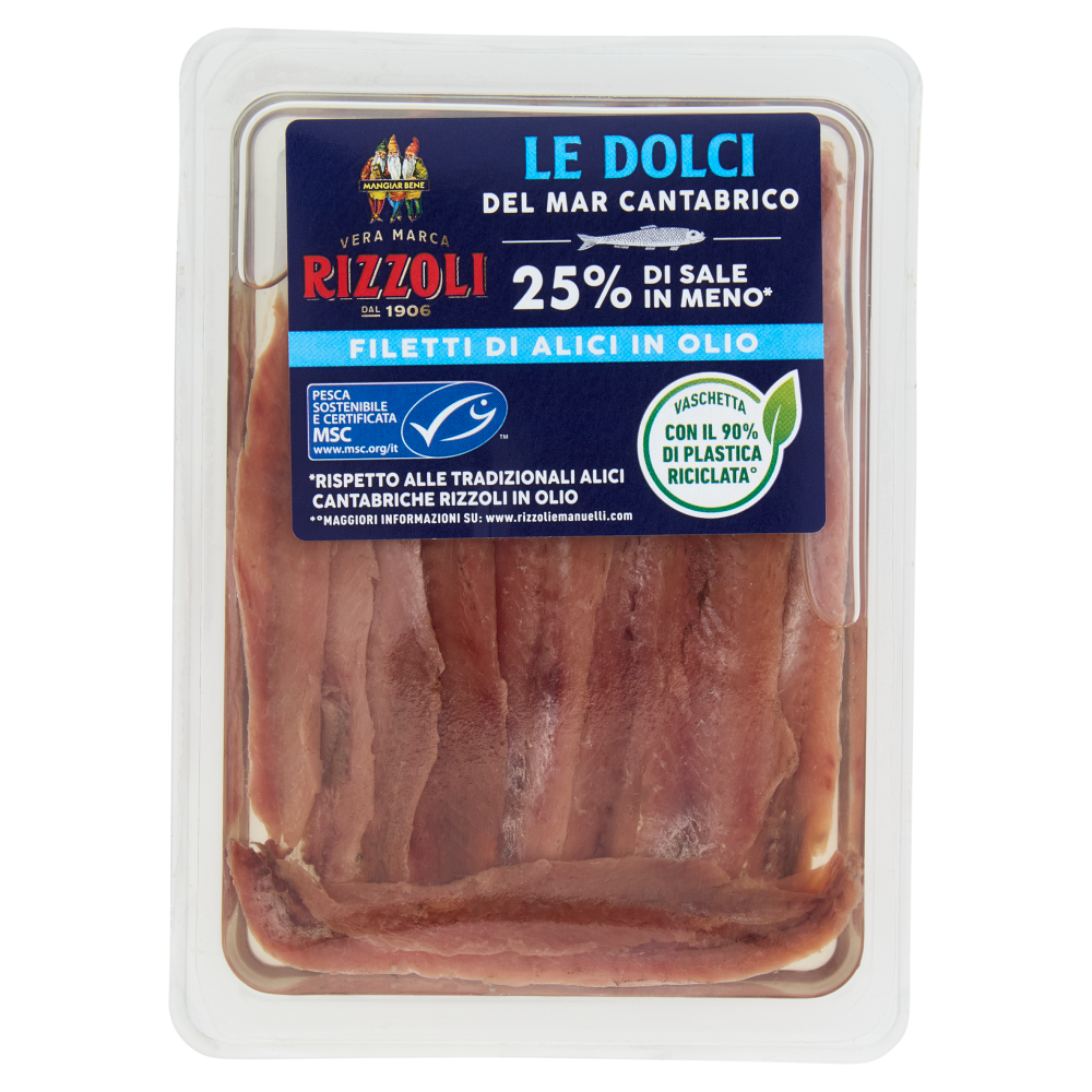 Rizzoli le Dolci del Mar Cantabrico Filetti di Alici in Olio 80 g