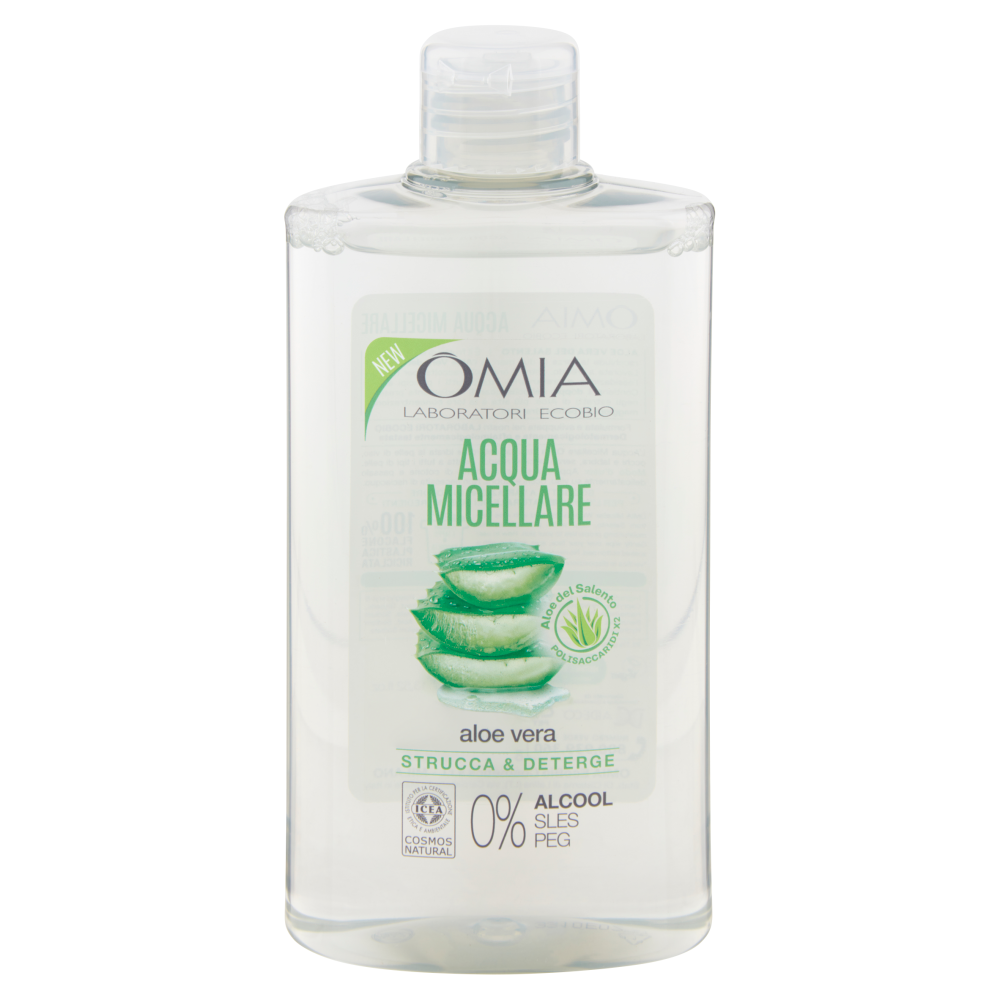 Omia Laboratori Ecobio Acqua Micellare Strucca & Deterge aloe vera 400 ml