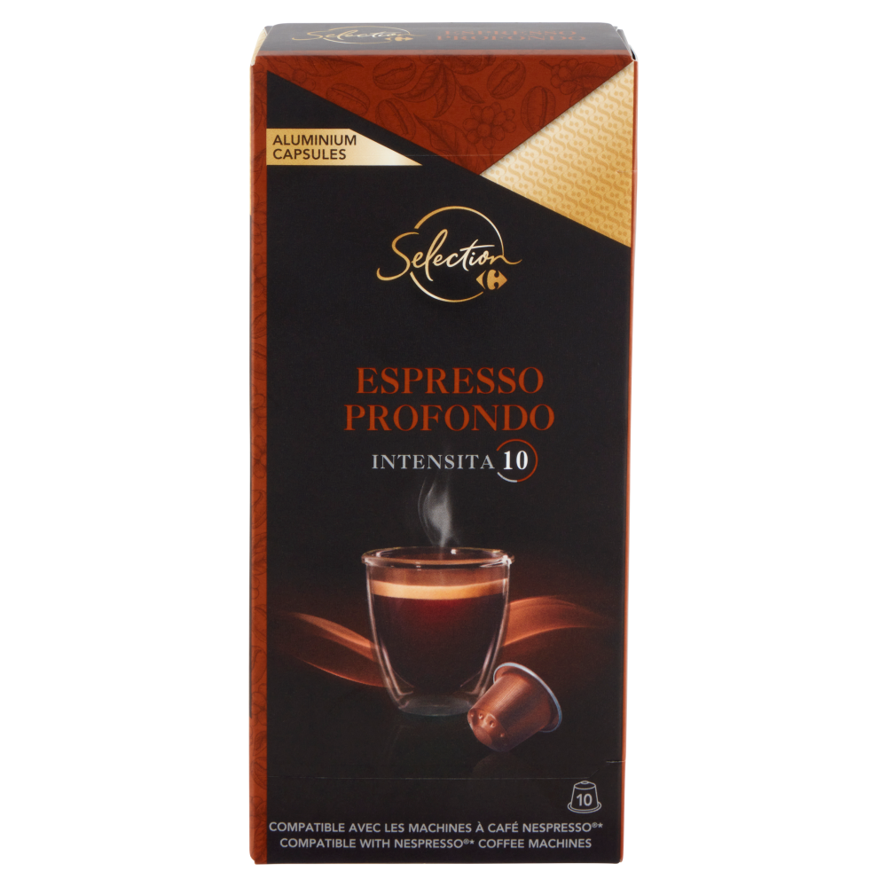 Carrefour Selection Espresso Profondo Intensità 10 10 Capsule 52 g