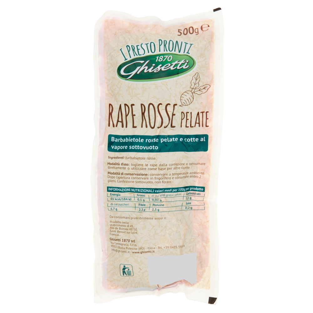 Ghisetti I Presto Pronti Rape Rosse Pelate 500 g