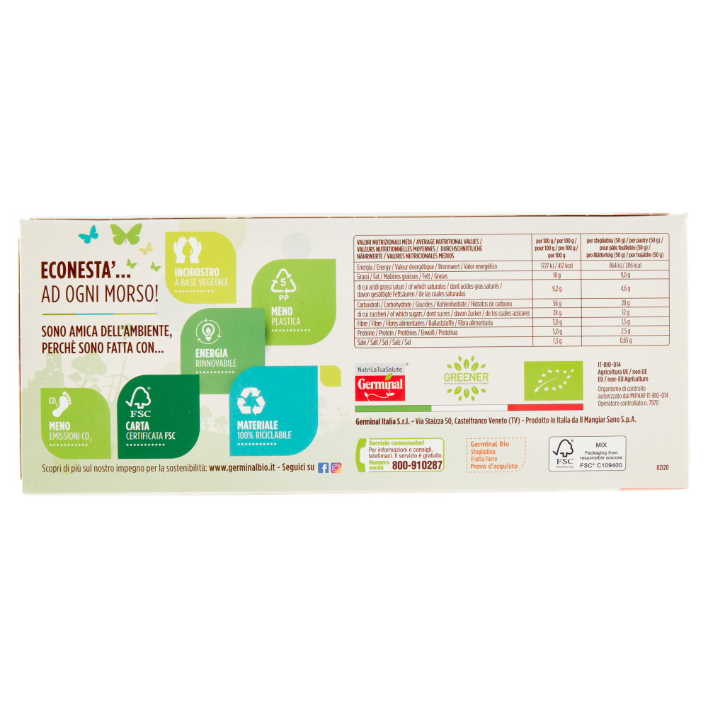 Germinal Bio Sfogliatina Frutta Farro x 50 g