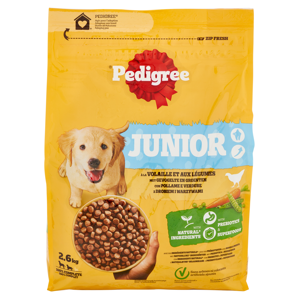 Pedigree Cibo Secco Cane Junior Pollame Verdure 2.6Kg
