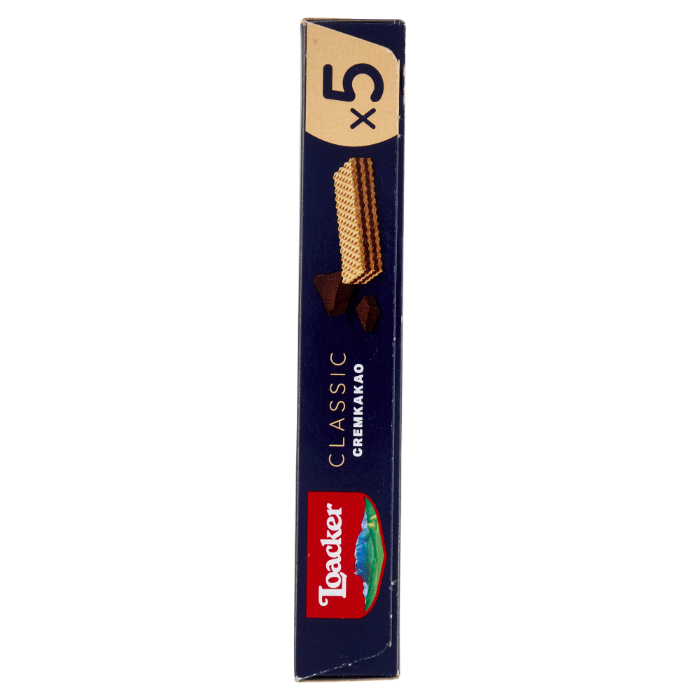 Loacker Classic Cremkakao Wafer con crema al Cioccolato e Cacao Nobile dell'Ecuador Wafers 45gx5