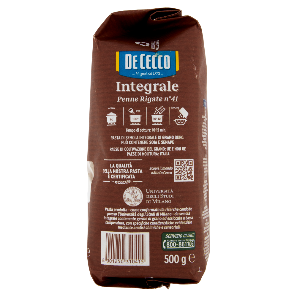 De Cecco Integrale Penne Rigate n° 41 500 g